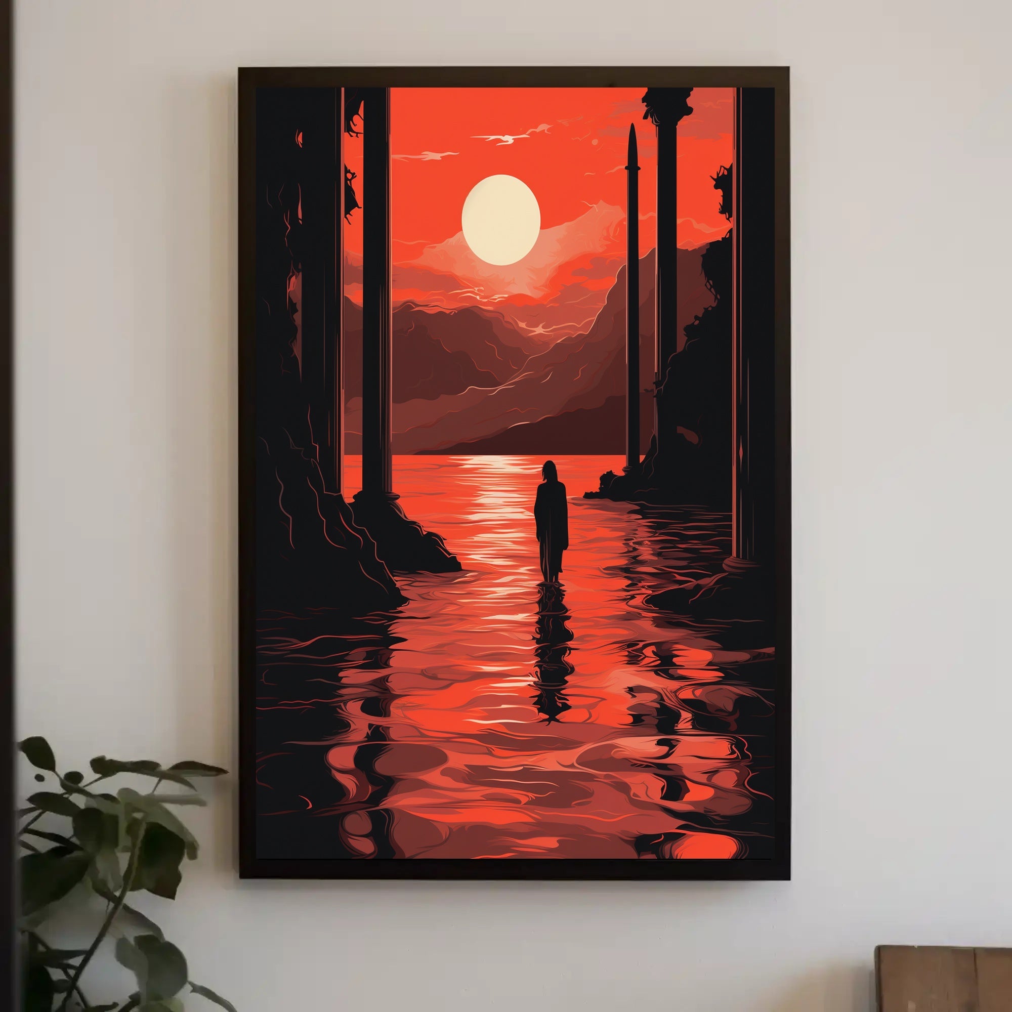 Mysterious Journey Through Ancient Ruins Artistic Poster