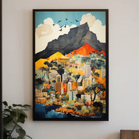 Vibrant Cityscape At The MountainS Edge Poster