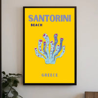 Santorini Greece Travel Poster for Seaside Adventure PosterGoat
