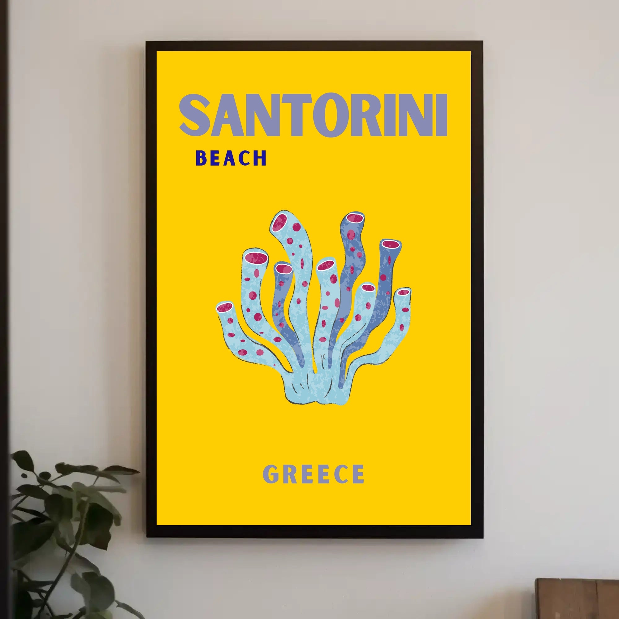 Santorini Greece Travel Poster for Seaside Adventure PosterGoat