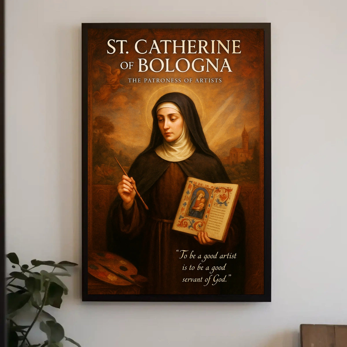 St. Catherine of Bologna The Patroness of Artists Poster