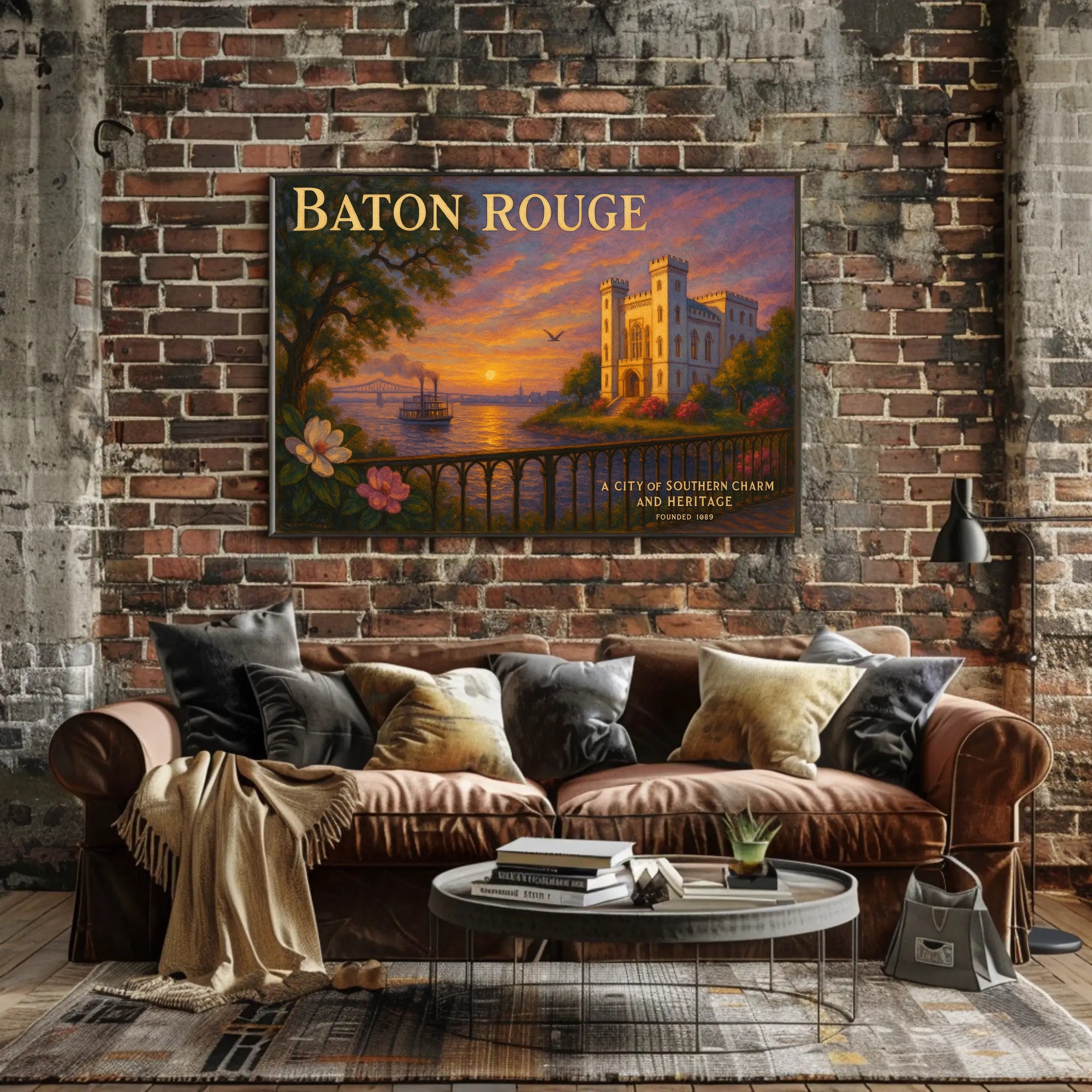 Baton Rouge Southern Charm Travel Poster