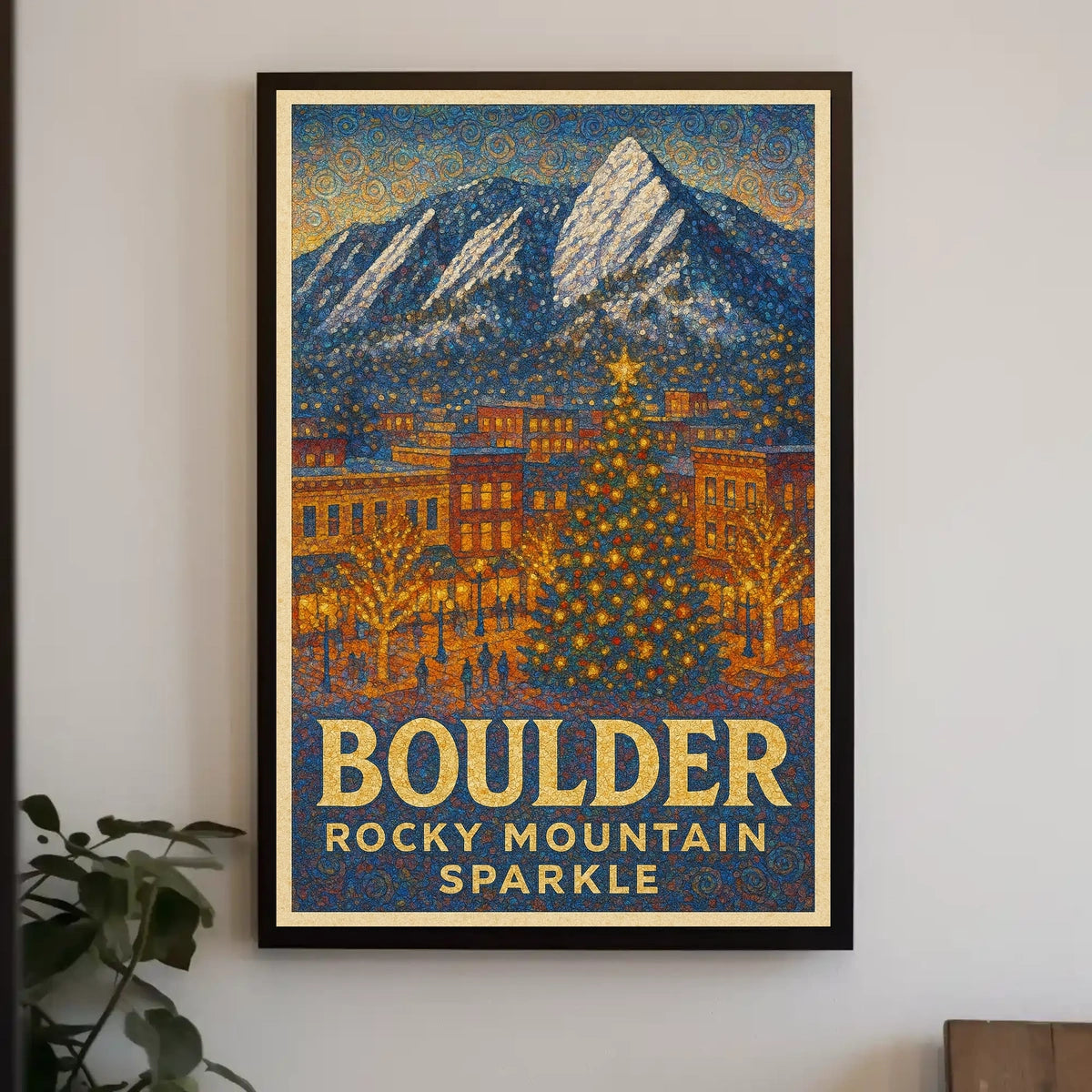 Boulder Rocky Mountain Sparkle Poster