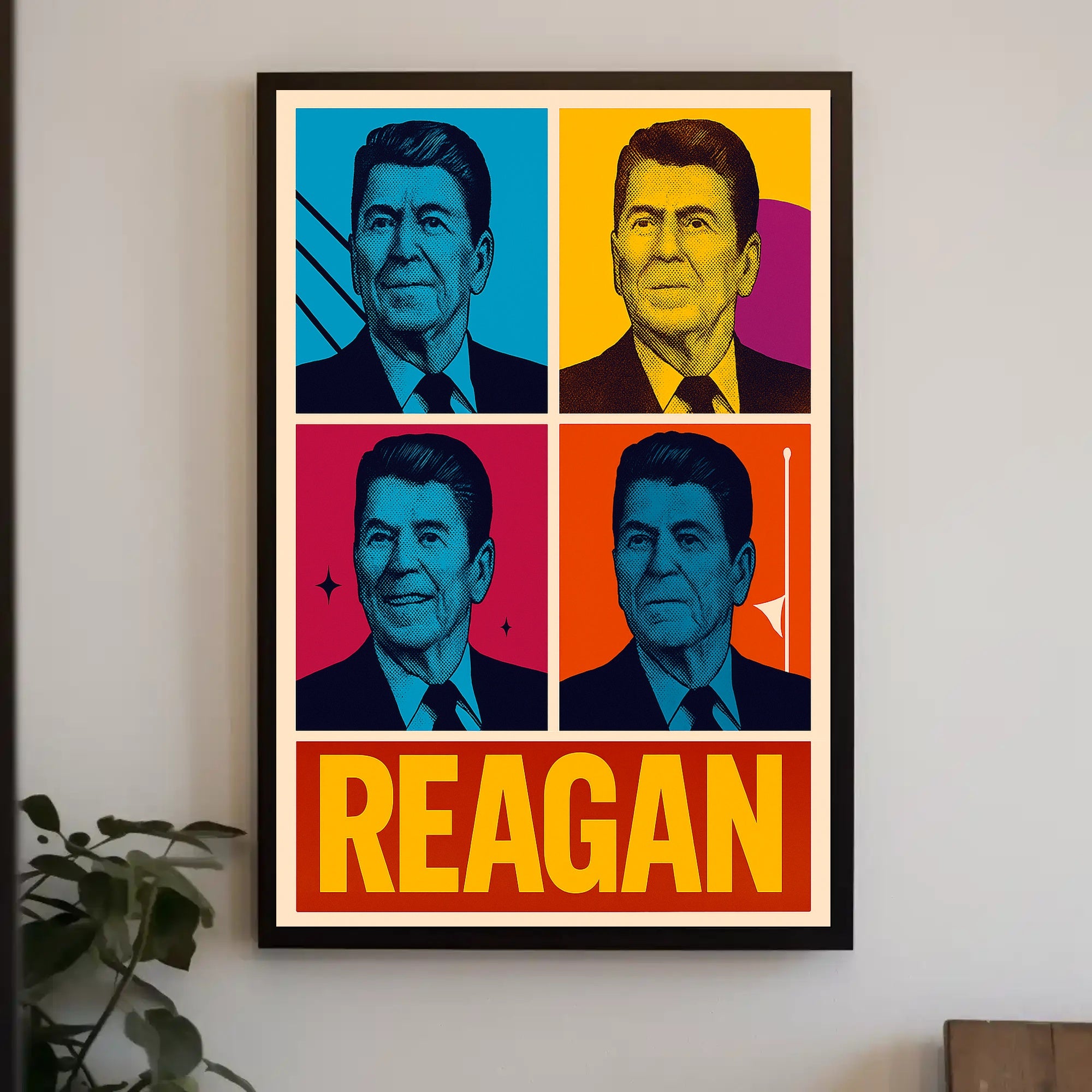 Ronald Reagan Pop Art Tribute Poster Decoration PosterGoat