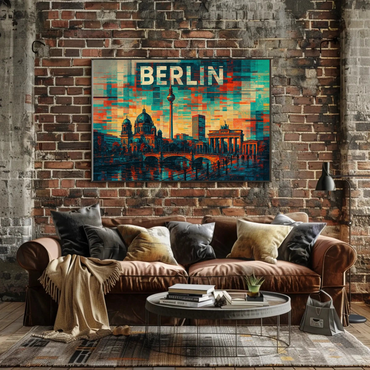 Berlin Skyline Art Poster