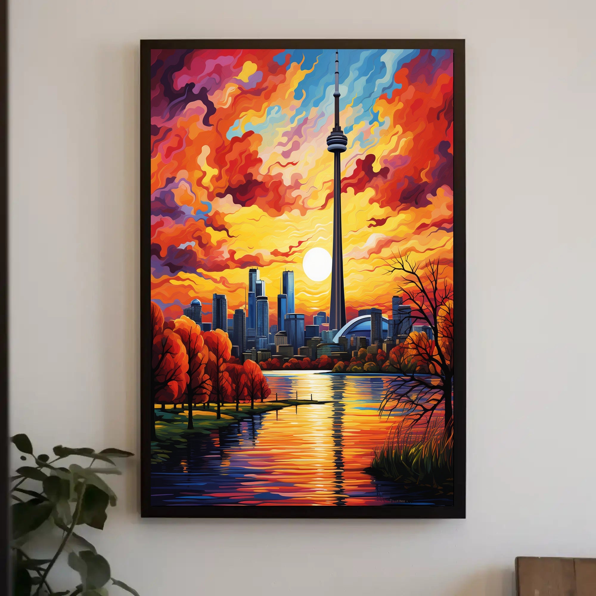 Toronto Skyline At Sunset Poster