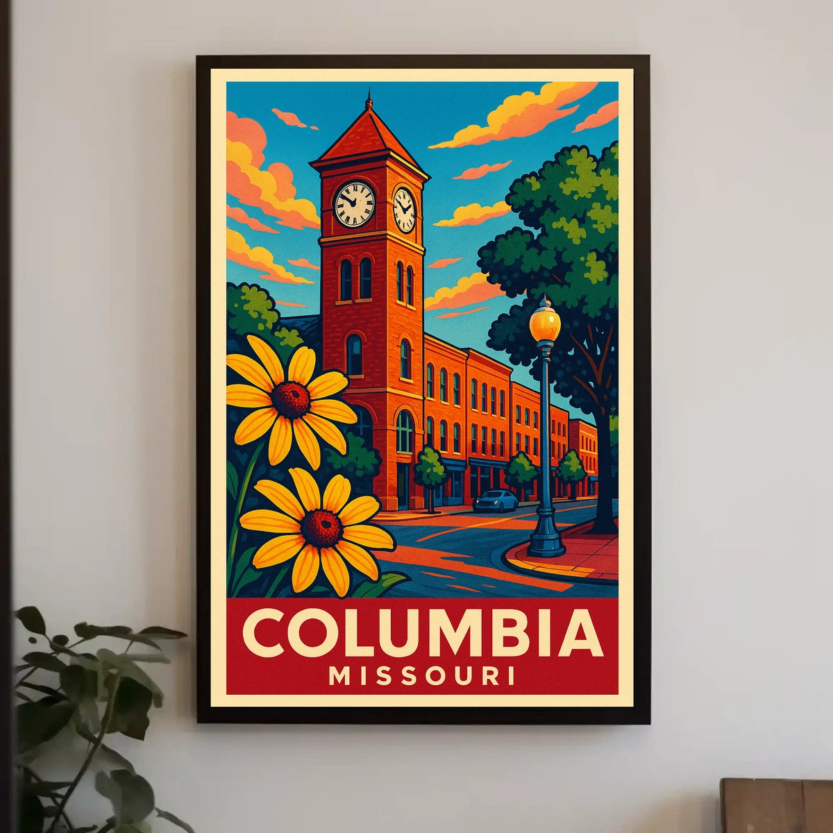 Columbia, Missouri A Vibrant Cityscape Poster