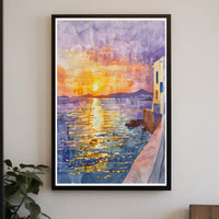 Sunset Over the Sea Poster PosterGoat