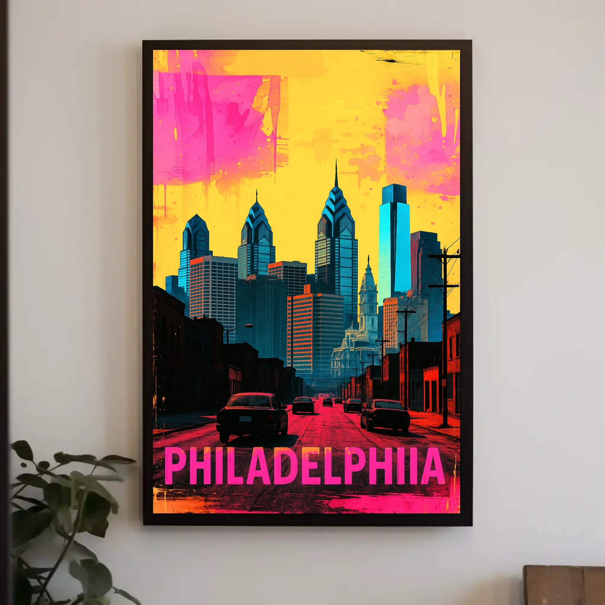 Philadelphia in Vibrant Colors Poster PosterGoat