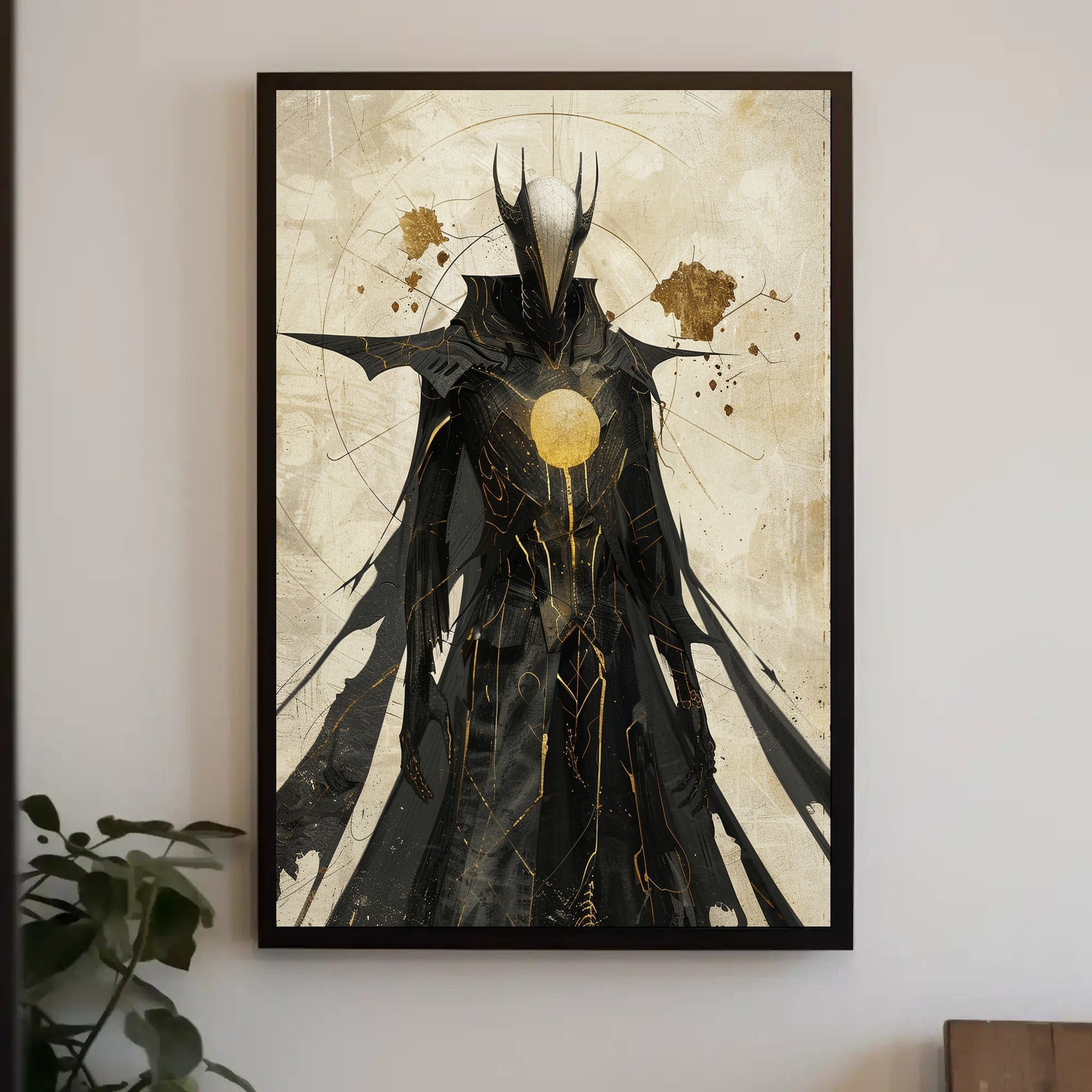 Dark Warrior Fantasy Art Poster PosterGoat