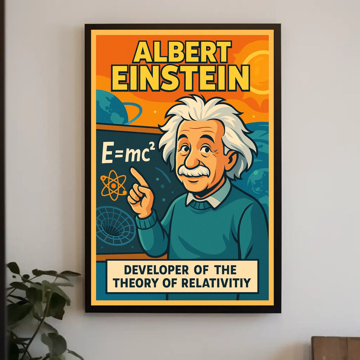 Albert Einstein Relativity Vintage Collector Poster