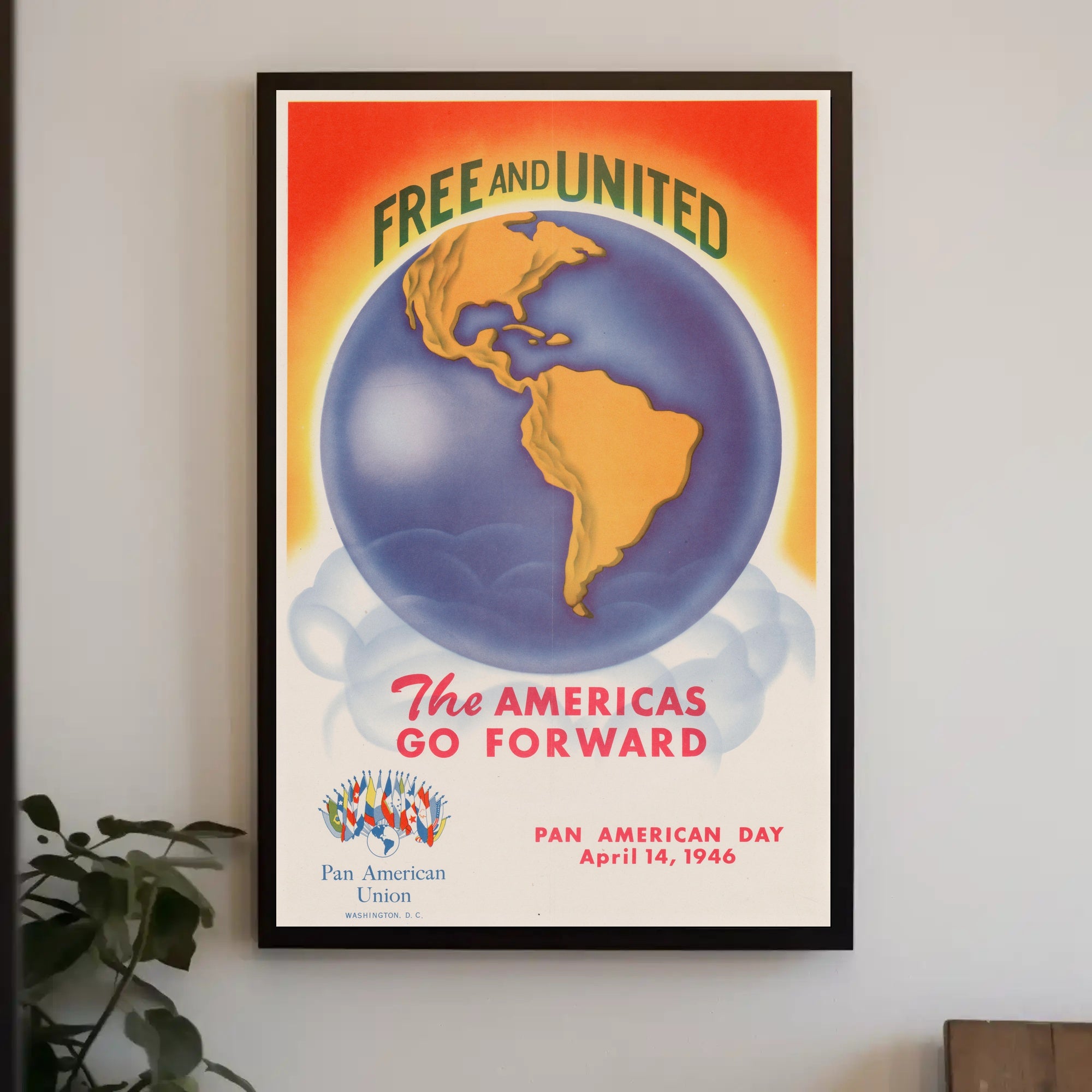 Free and United: Pan American Day Poster PosterGoat