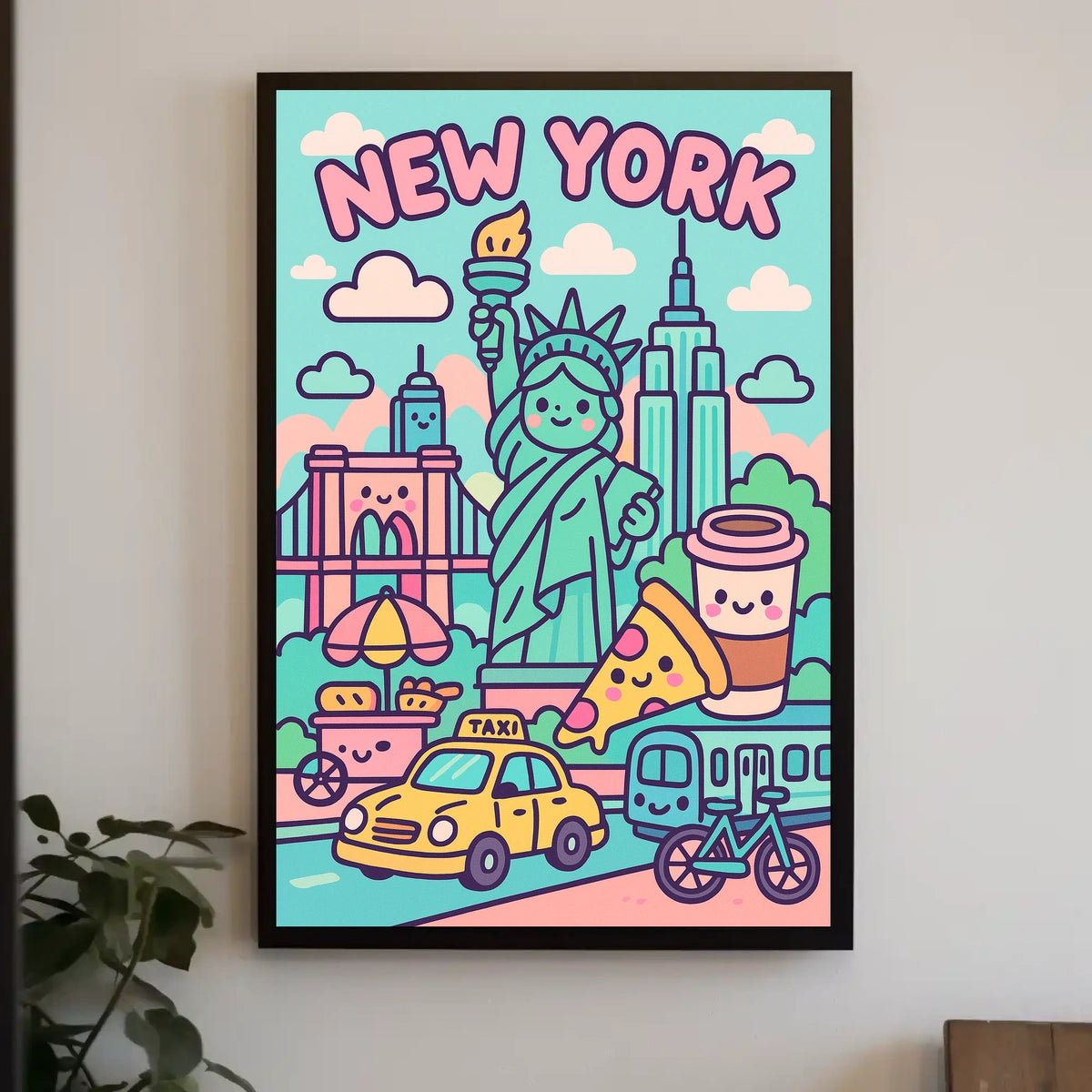 Whimsical New York Adventure Poster