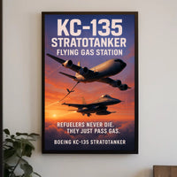 KC-135 Stratotanker Flying Gas Station Poster PosterGoat