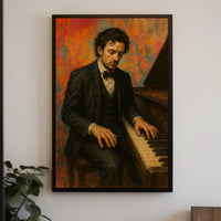 Piano Virtuoso in Realistic Brush Strokes - Artistic Poster