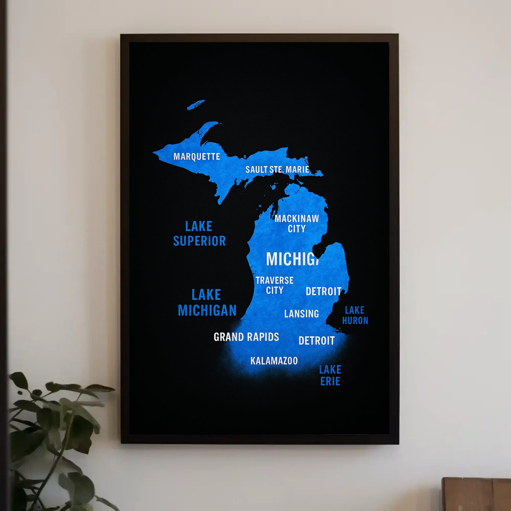 Michigan and the Great Lakes Map Poster PosterGoat