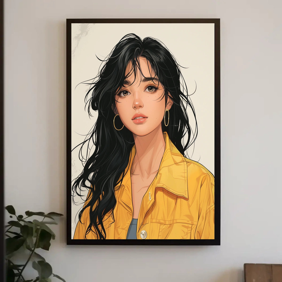 Vibrant Portrait In Yellow Poster