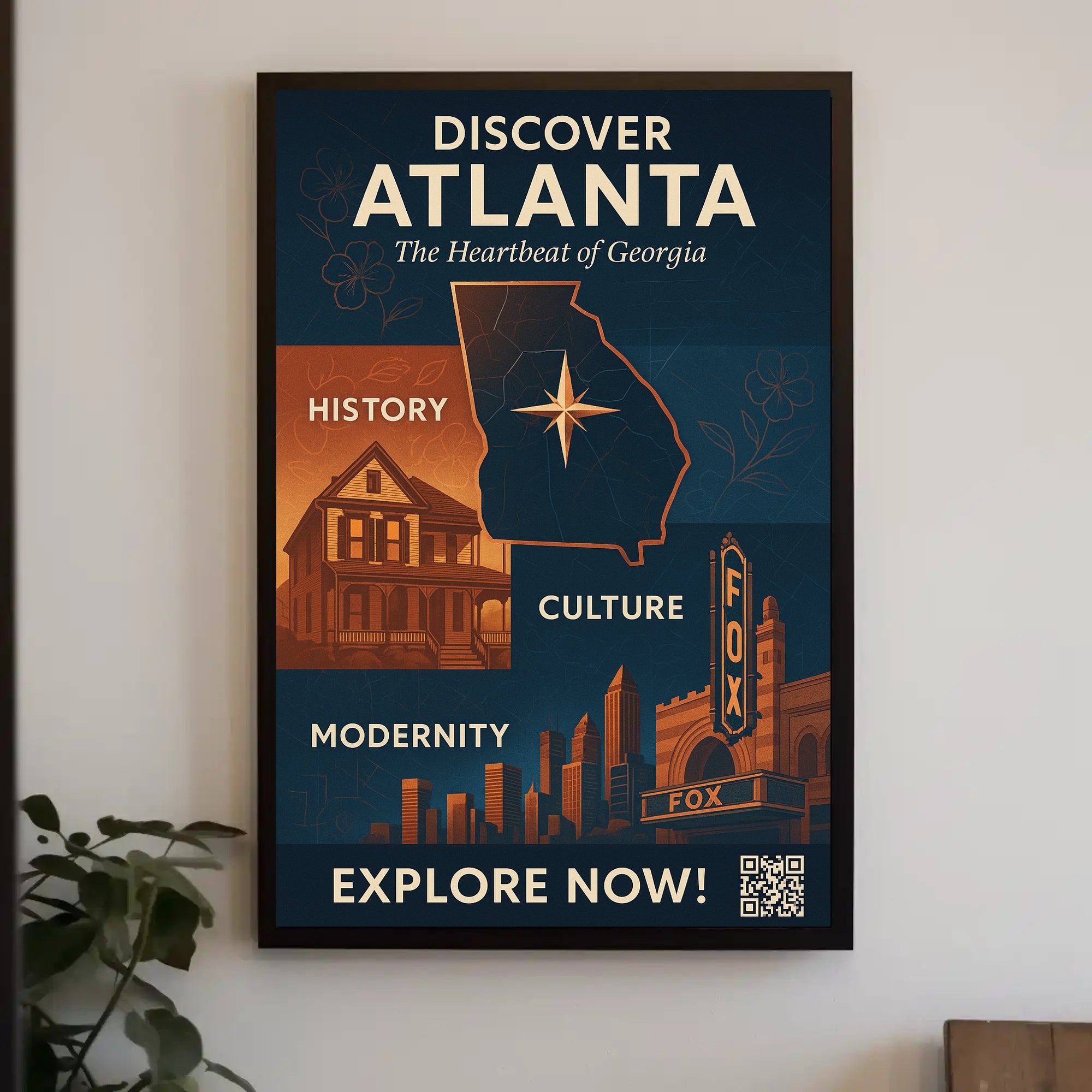 Atlanta Georgia Cultural Treasures Travel Poster PosterGoat