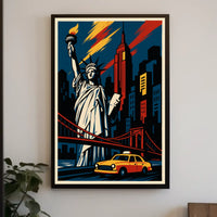 Iconic New York City Poster Bold Cityscape For Living Rooms
