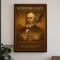 Rutherford B. Hayes Vintage Historical Presidential Poster