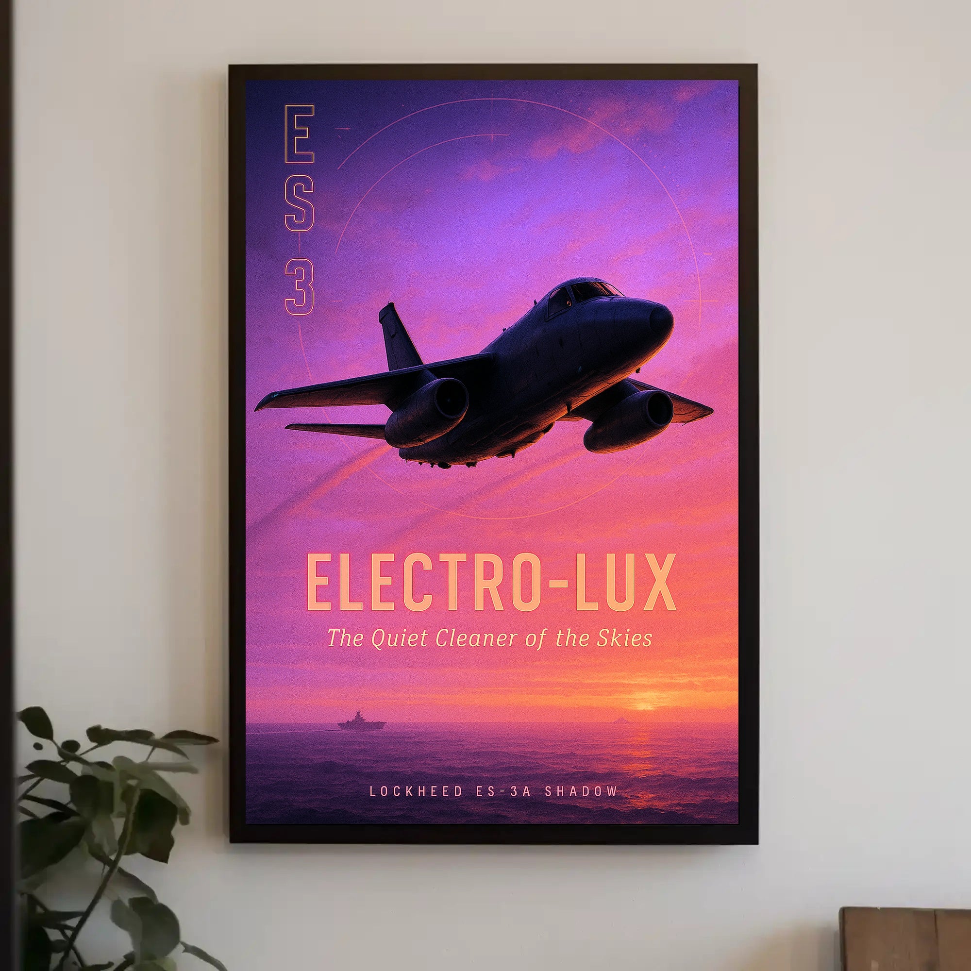 Lockheed ES-3A Shadow Electro-Lux Poster PosterGoat