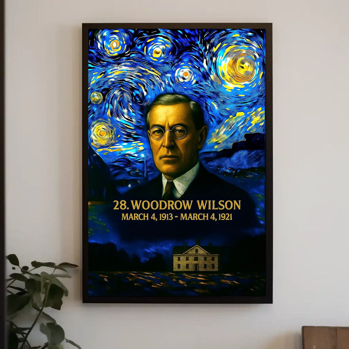 Woodrow Wilson 28th President of the United States Presidential Masterpiece Series Poster