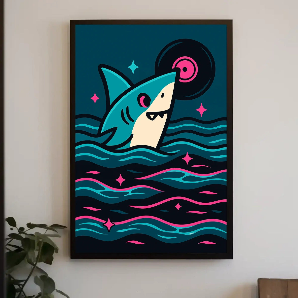 Vinyl Shark Adventure Poster