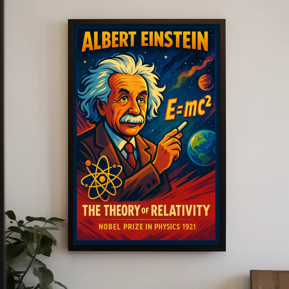 Albert Einstein Relativity Poster