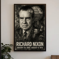 Richard Nixon 37th President of the United States Double Exposure Poster