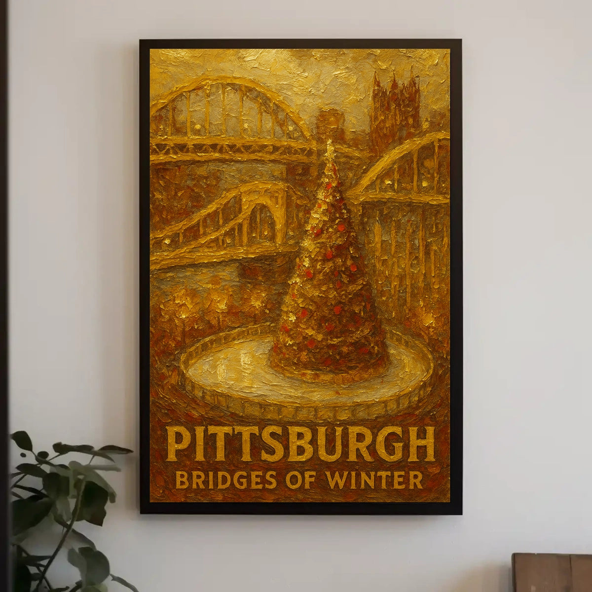 Pittsburgh Bridges Of Winter Poster