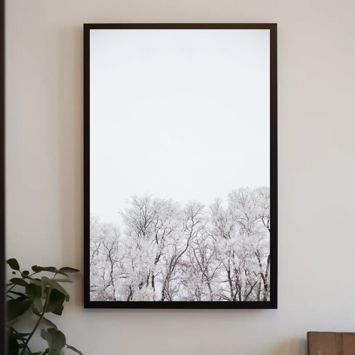 Serene Winter Landscape: Artistic and Minimalist Poster