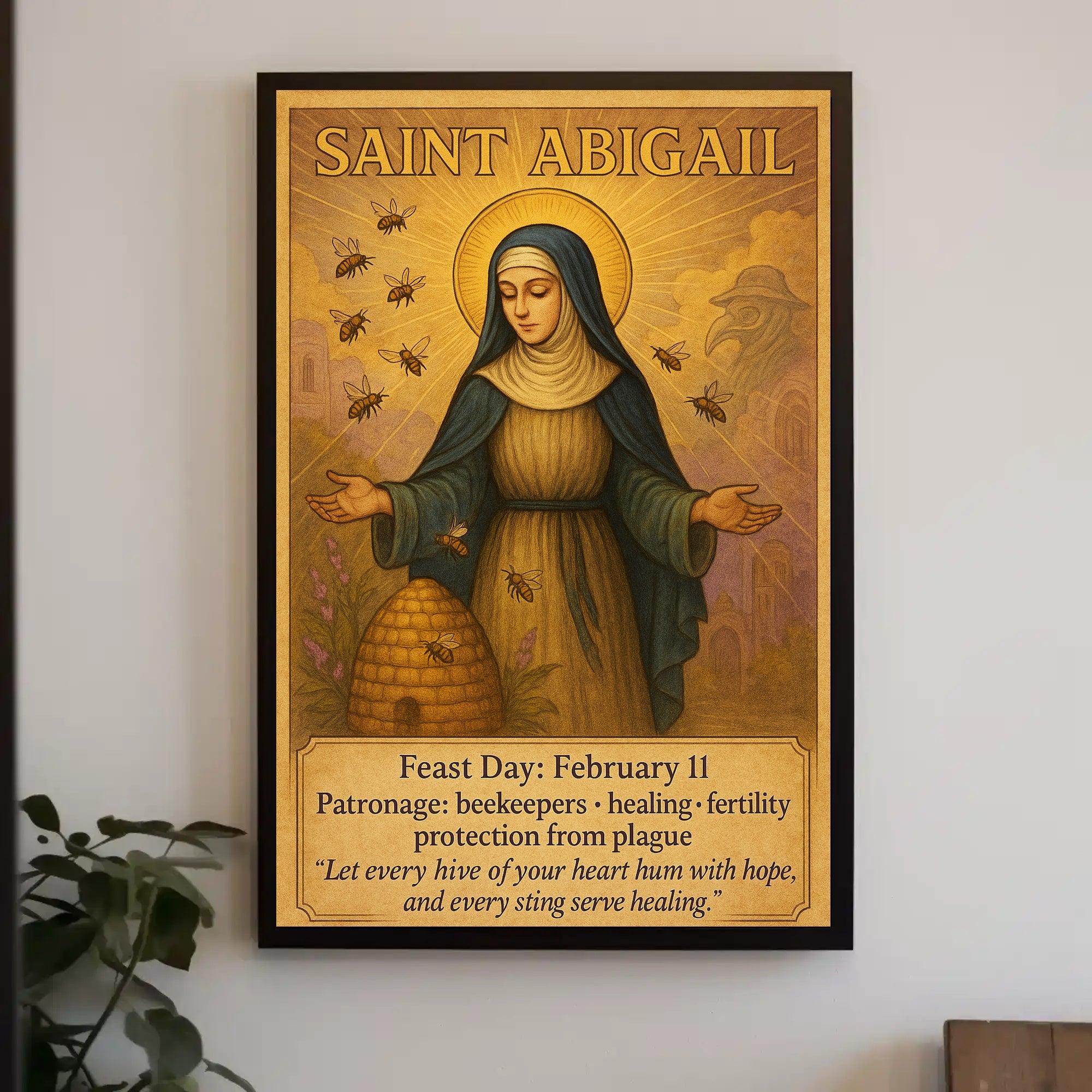 Saint Abigail: Spiritual Serenity Cultural or Heritage Poster