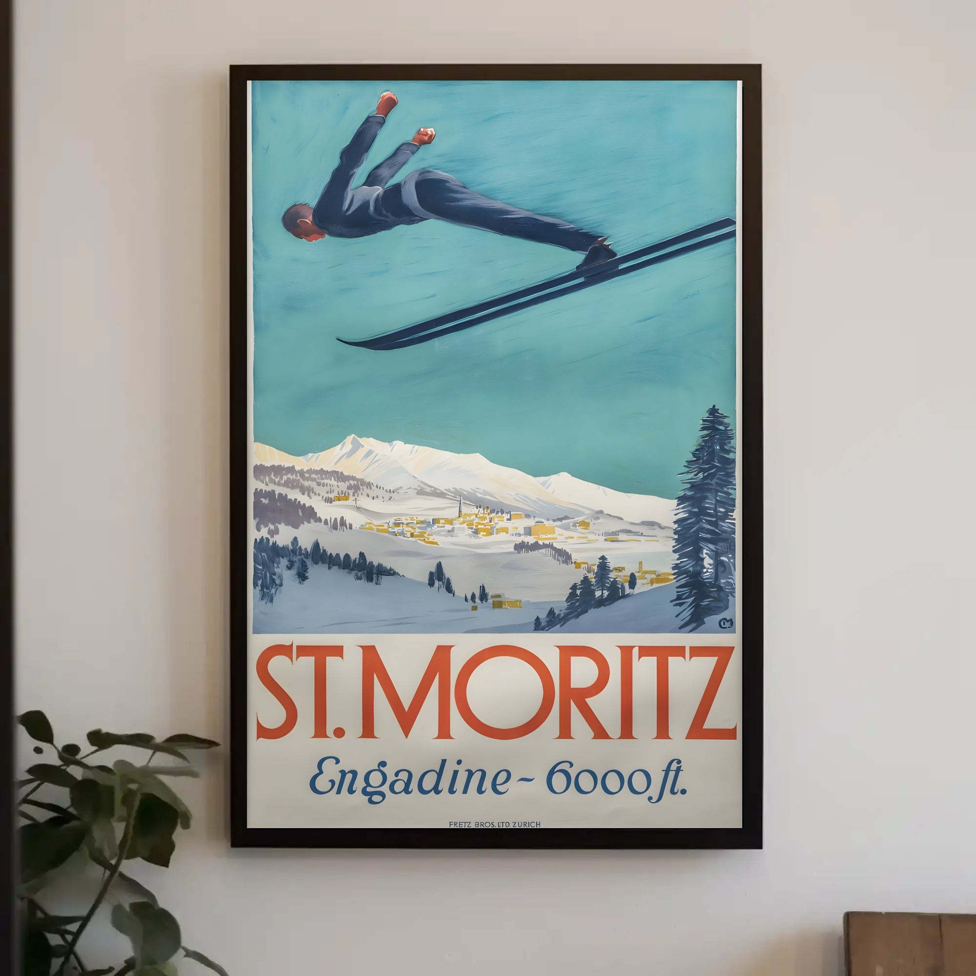 St. Moritz Ski Poster PosterGoat