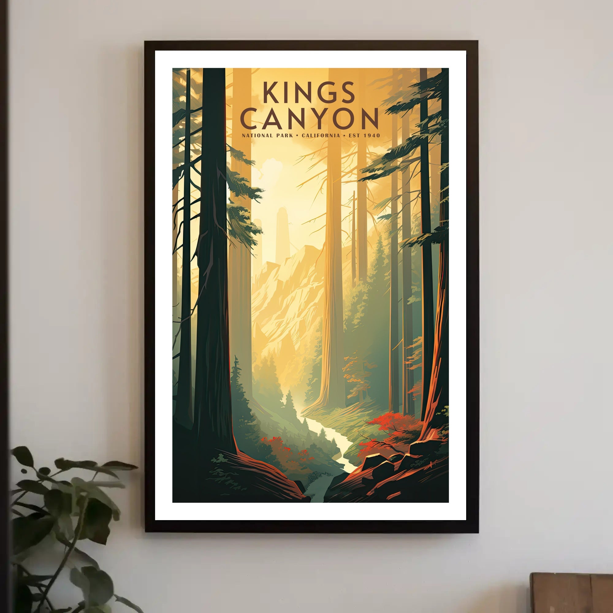 Kings Canyon Scenic Poster Vintage Travel Wall Art