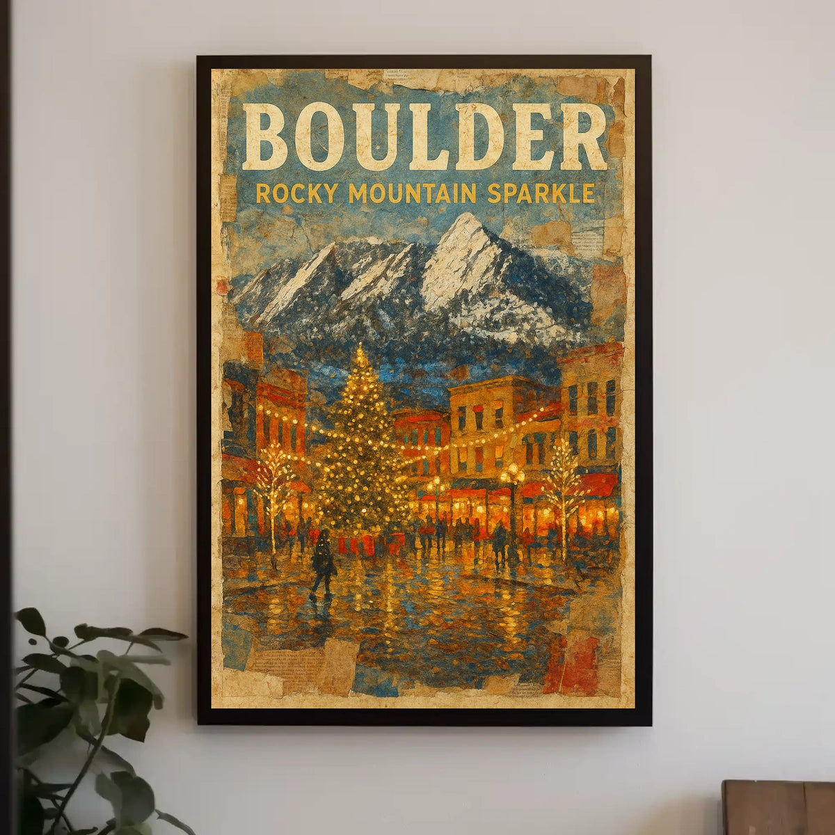 Boulder Rocky Mountain Sparkle Poster