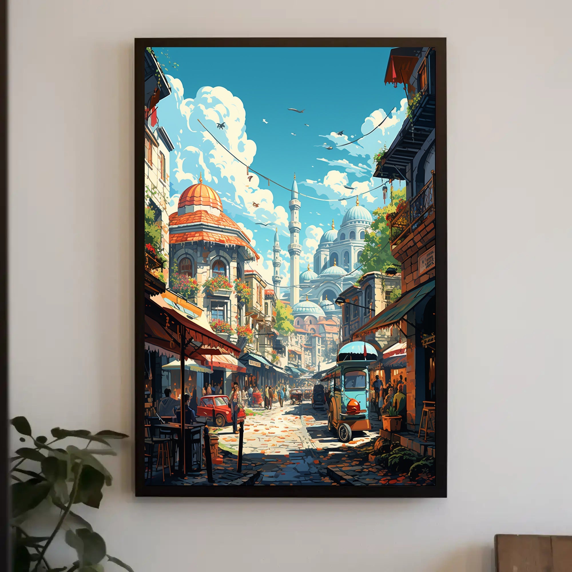 Vibrant Street Scene Poster