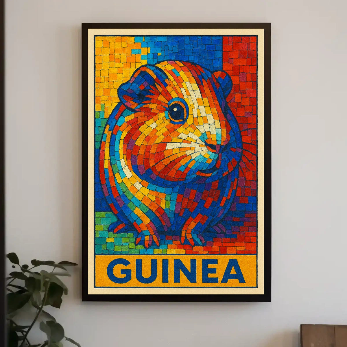 Vibrant Guinea Mosaic Poster