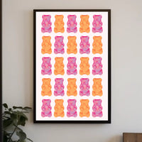 Gummy Bears Modern Design Poster PosterGoat
