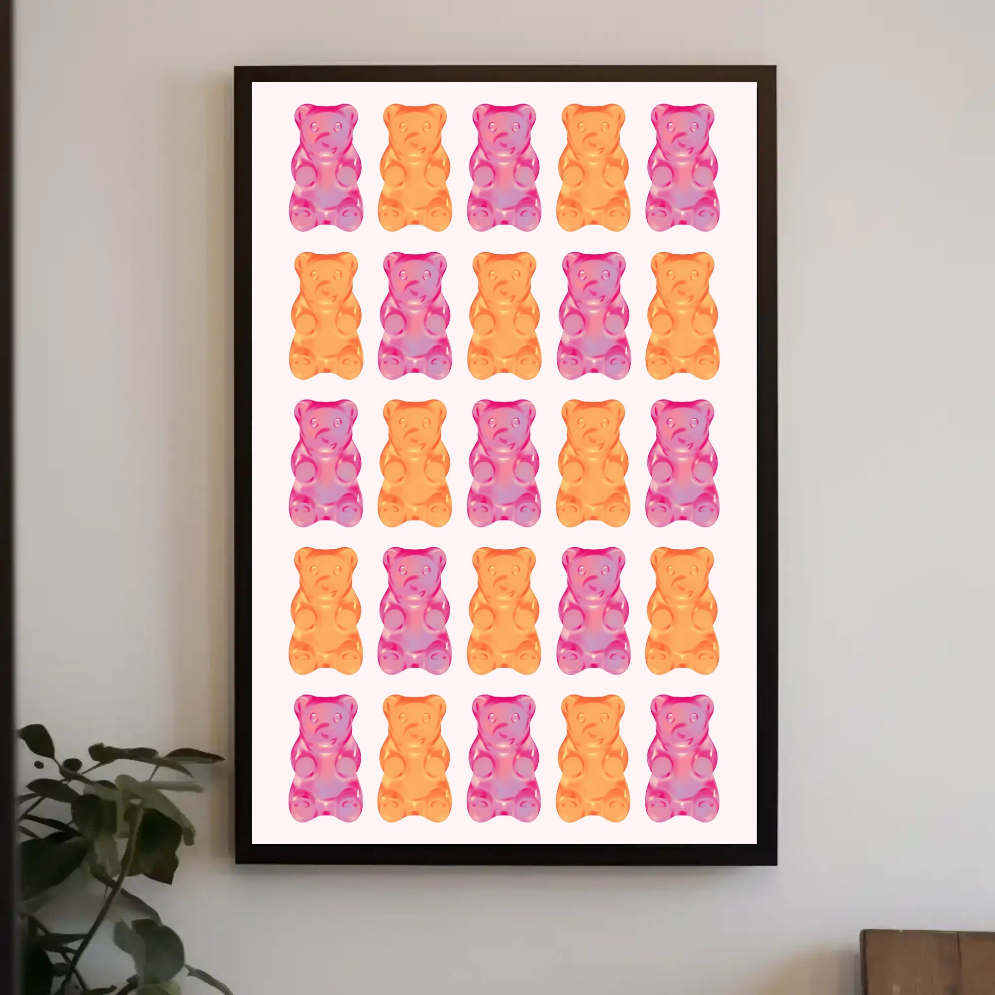 Gummy Bears Modern Design Poster PosterGoat