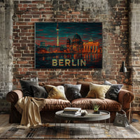 Berlin Skyline Art Poster
