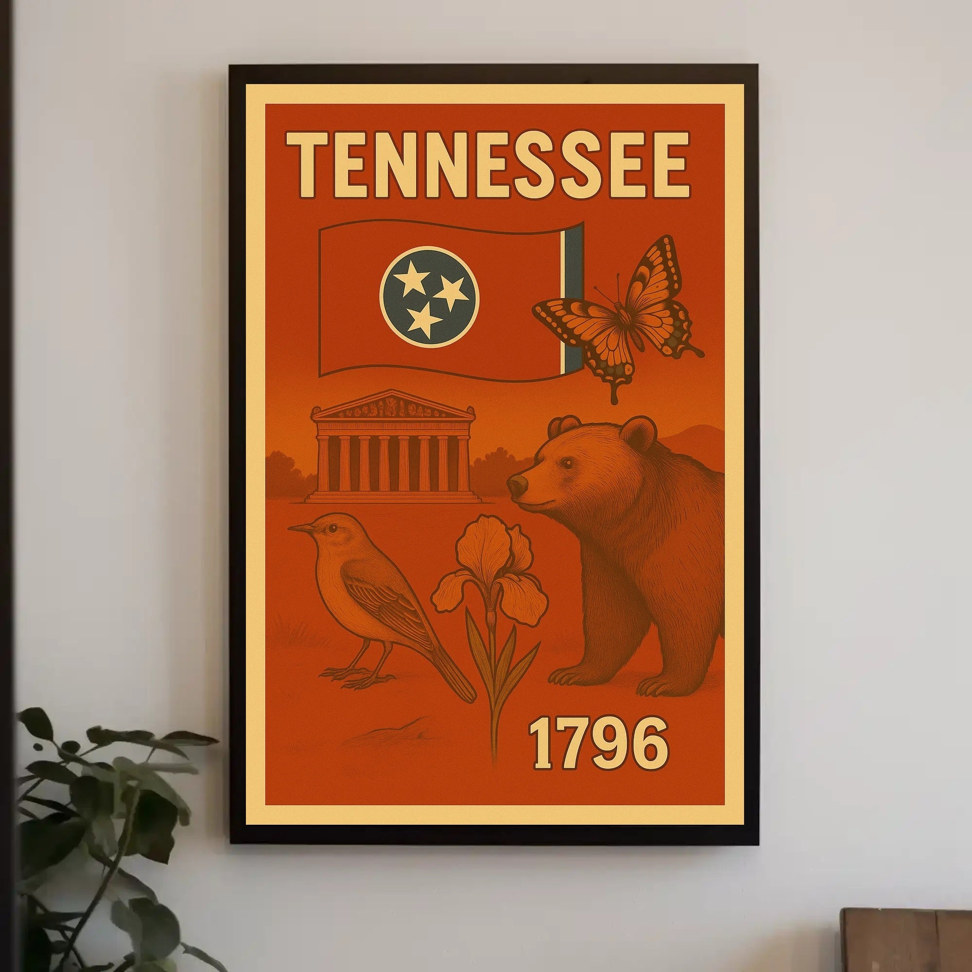 Tennessee Heritage Vintage Retro Cultural or Heritage Poster