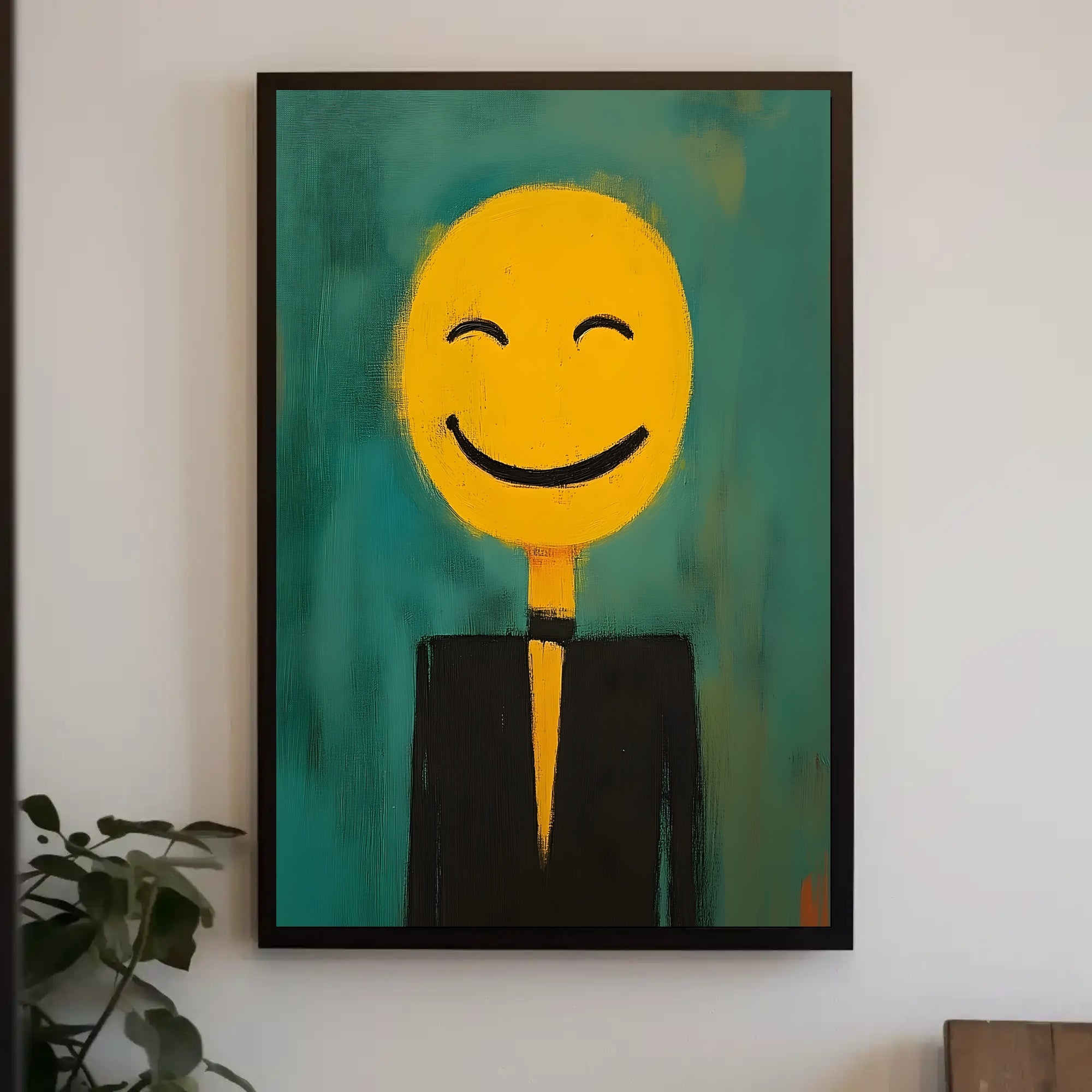 Smiley In A Suit Poster Whimsical Wall Art Print
