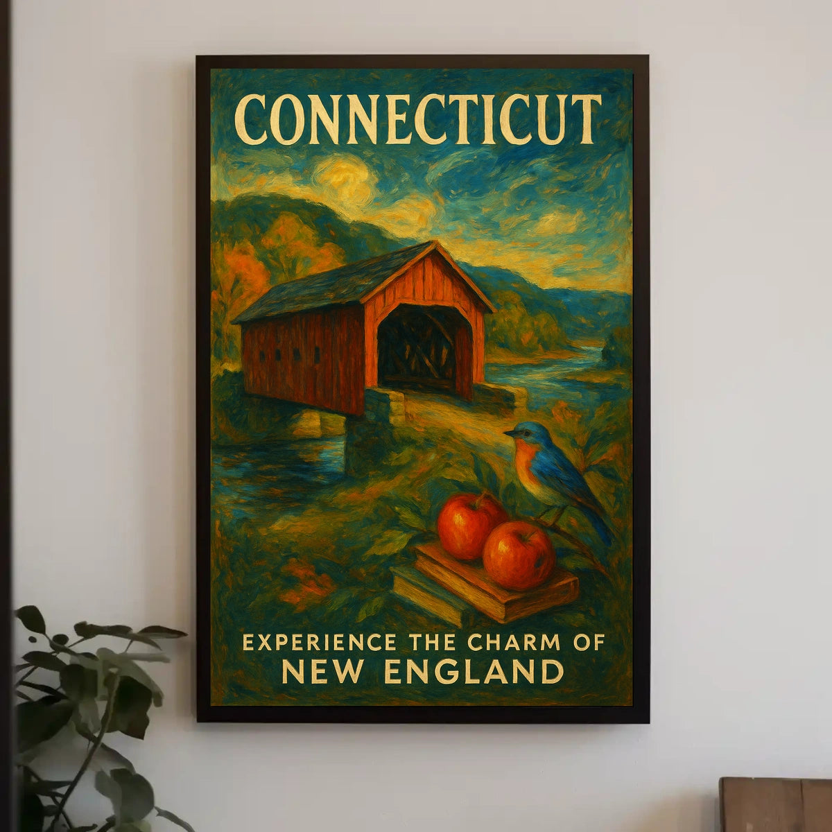 Connecticut Poster Discover The Beauty Rustic Americana Fans
