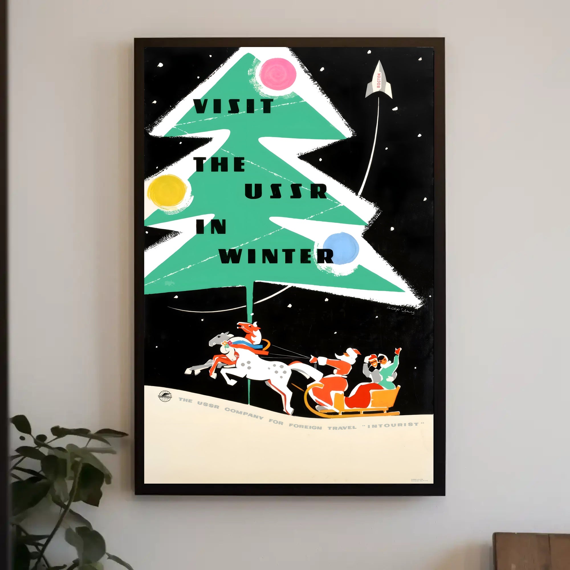 Visit the USSR in Winter Travel Poster PosterGoat