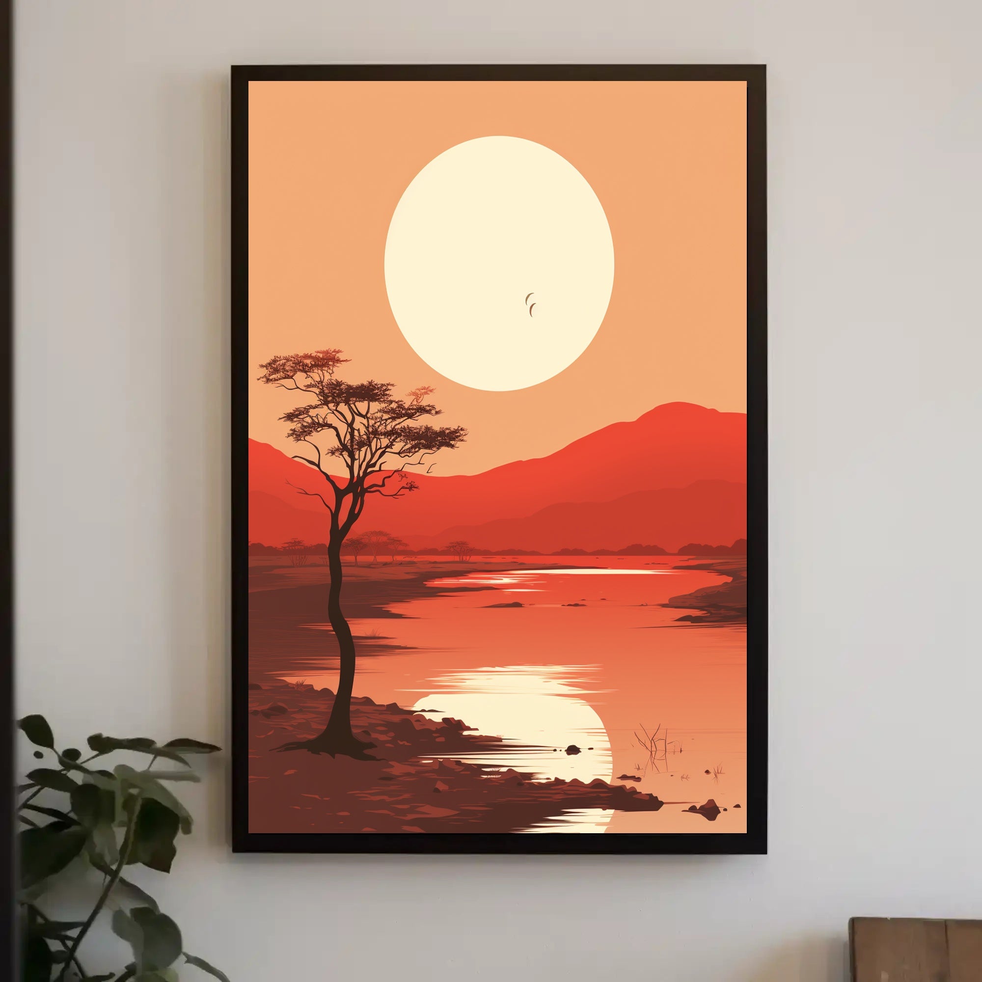 Tranquil Sunset Over The Savannah Poster