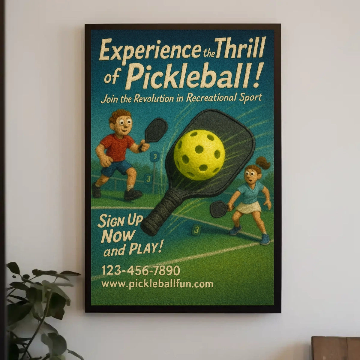 Experience the Thrill of Pickleball Poster