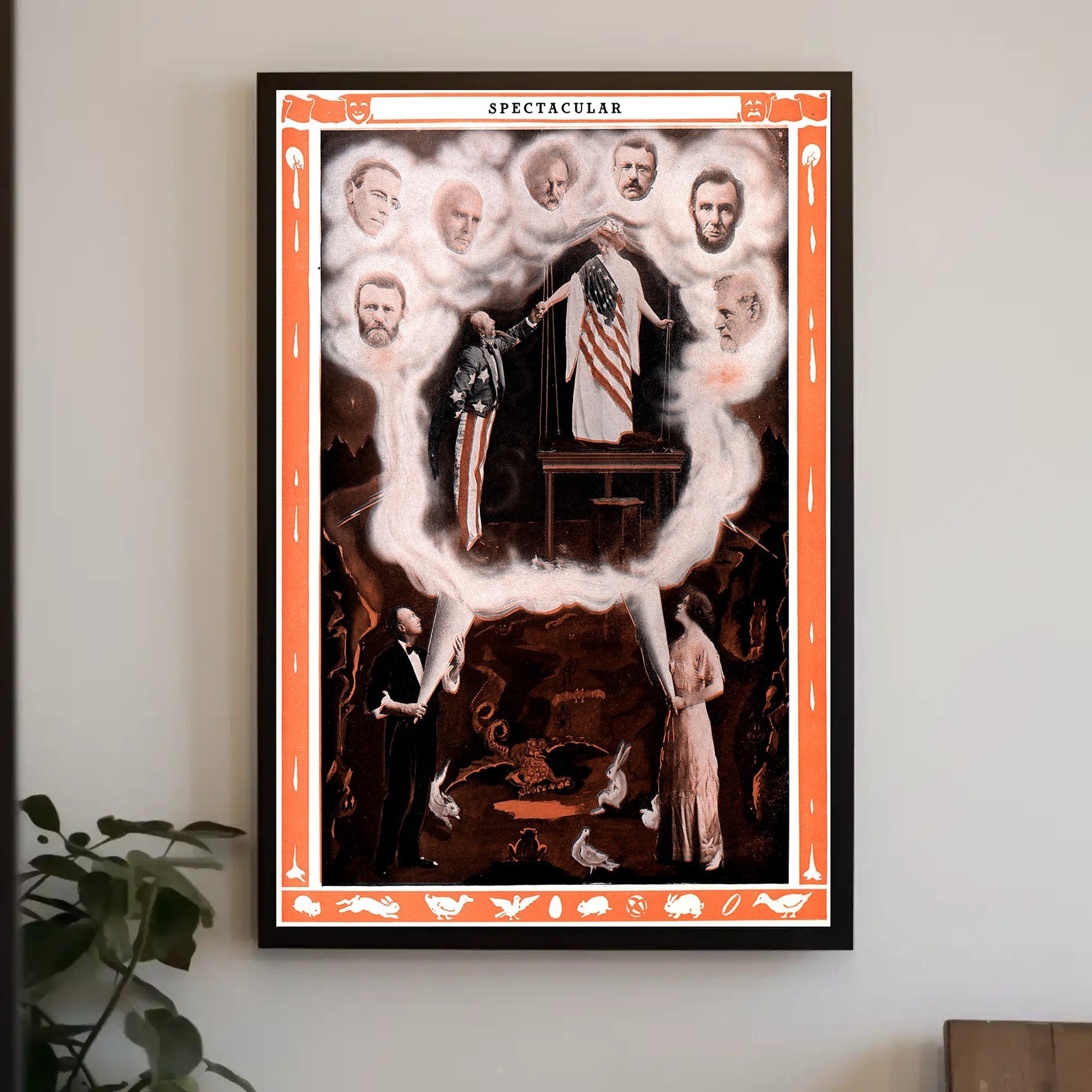 Magical Patriotic Performance Vintage Theatrical Historical Poster