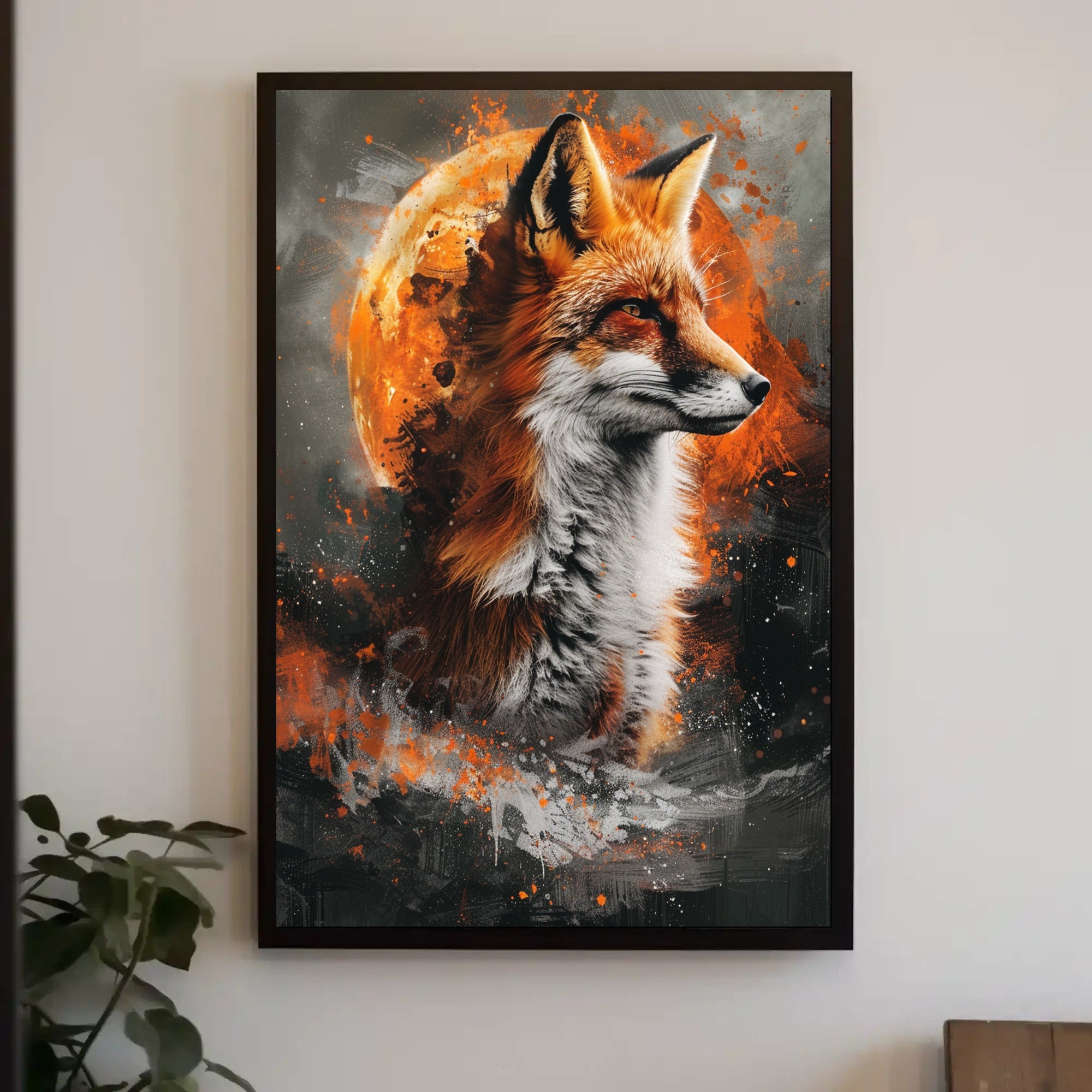 Majestic Fox in Cosmic Splendor Poster PosterGoat