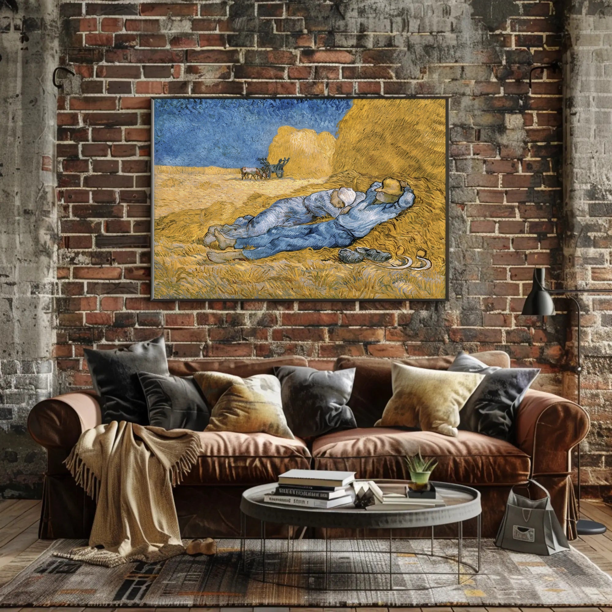 Midday Rest in a Wheat Field Poster