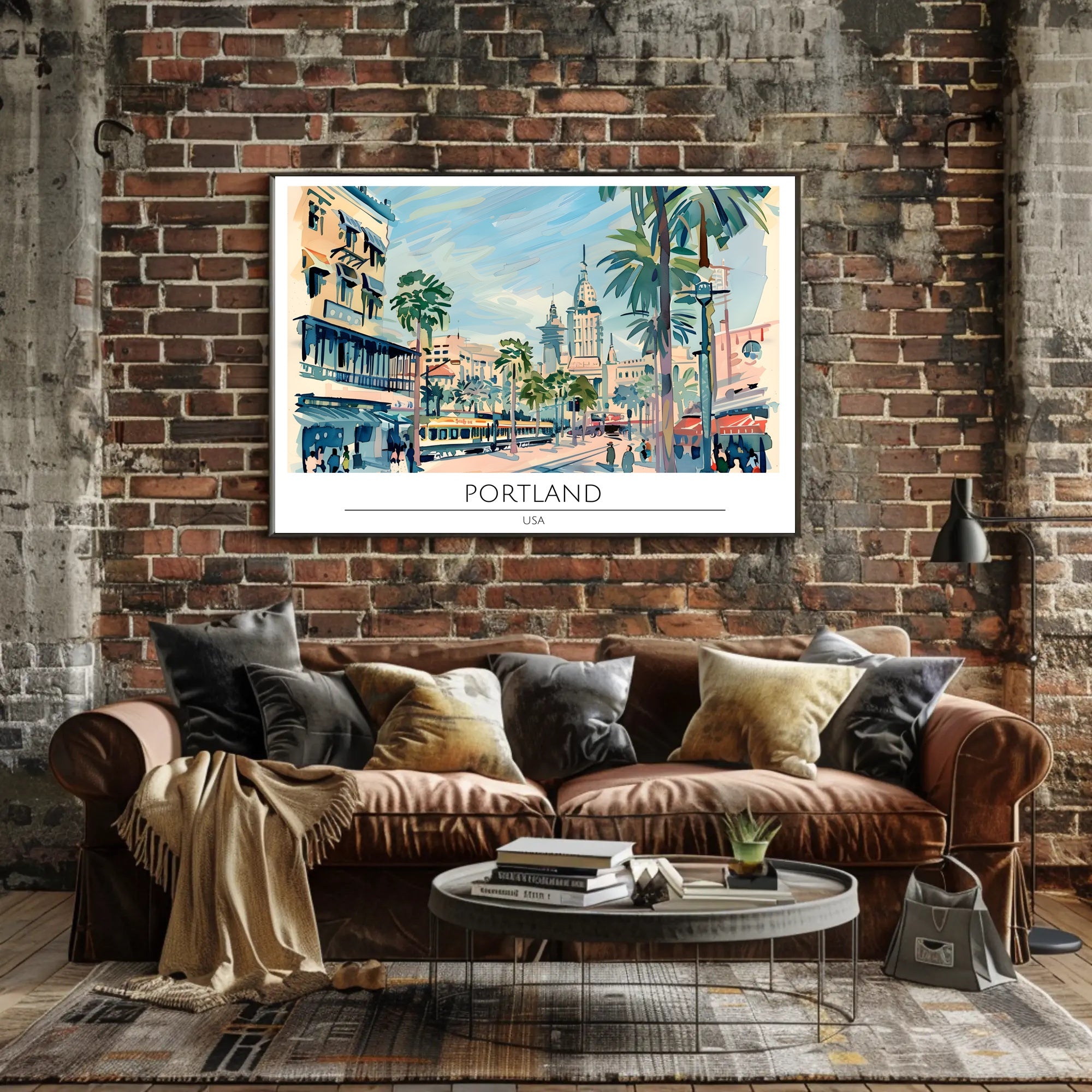 Portland Cityscape Poster PosterGoat